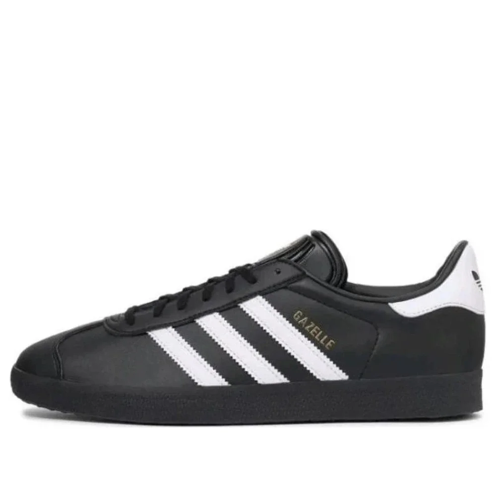 Adidas Gazelle Mens Size 6 Leather Shoes Black/White Sneakers ID6112 NEW
